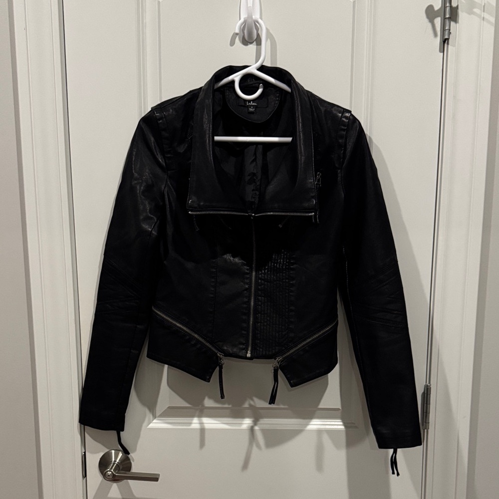 Lulu's Sleek Black Leather Jacket